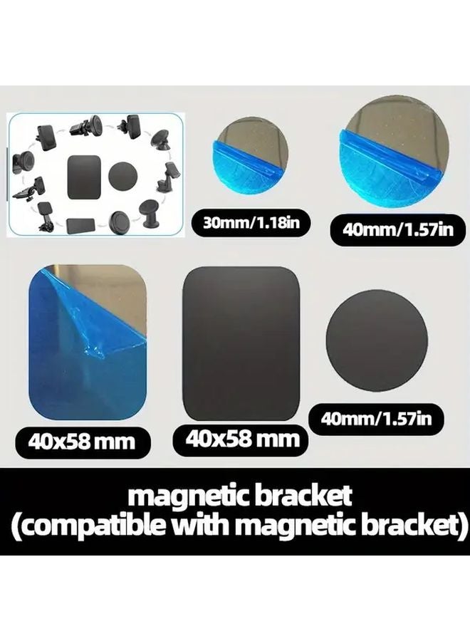Black Magnetic Bracket For LED Night Light 4Pcs 40mm Car Phone Wall Mount - Image 2