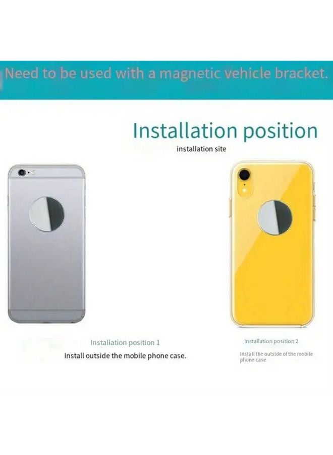 Black Magnetic Bracket For LED Night Light 4Pcs 40mm Car Phone Wall Mount - Image 3