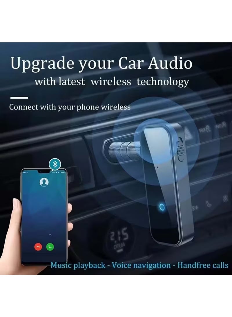 X-level Bluetooth 5.0 Transmitter Receiver 2-in-1 Car Aux Adapter - Portable Mini Wireless 3.5mm Audio Adapter for Home, Car, PC, Music, Headphones, Speakers - Image 4