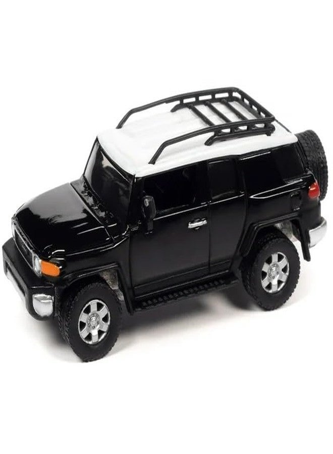 Round 2 2007 FJ Cruiser Black Diamond with White Top and Roofrack Classic Gold Collection Series Limited Edition 1/64 Diecast Model Car by Johnny Lightning JLCG030-JLSP278B - Image 2