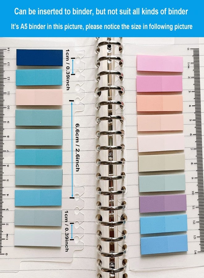 URBAN BOX 2400 Pcs Morandi Sticky Tabs,12 Sheets Sticky Index Tabs,Book Tabs,Page Markers,Colorful Book Annotating Tabs,Page Tabs,Sticky Flags,Transparent Sticky Note Tabs,File Index Tabs with Ruler - Image 5