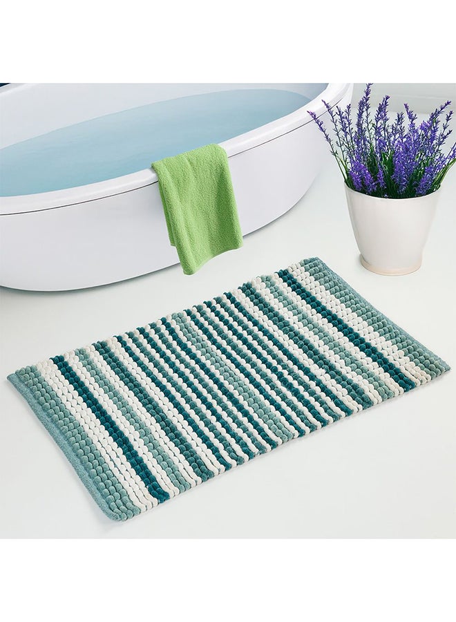 DANUBE HOME Danube Home Prism Micro Bathmat 50x80 cm Ivory / Blue | MicrofiberBathmat For Bathroom  - Image 1
