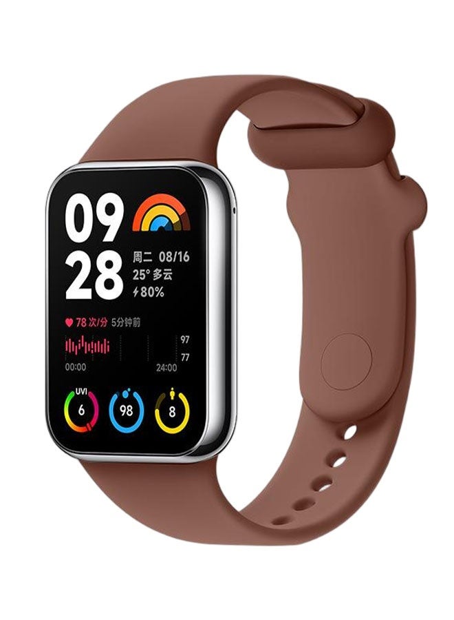 Happy D 2-piece set of Xiaomi Smart Band 8 Pro/9 Pro/Redmi Watch 4/5/6 silicone watch strap replacement bands in brown and beige - Image 3