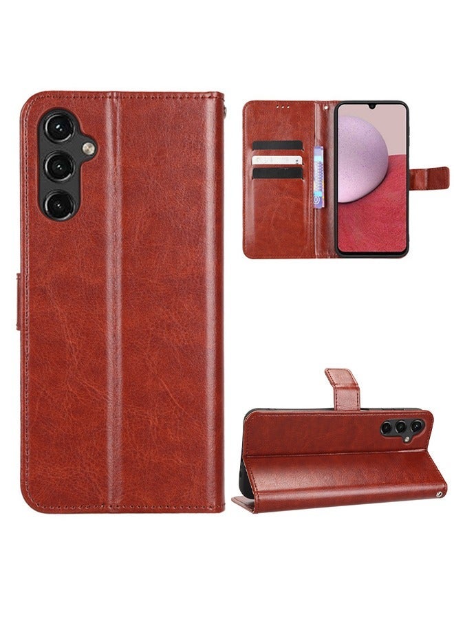 X-level Samsung Galaxy A15 4G/5G Phone Case Cover with Full Body Camera Len Protector PU Leather Wallet Card Holder Shockproof Protective Back Cover with Release Hand Phone Holder Daily Video Kickstand - Image 2