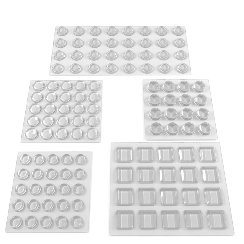 Vellax 118-Piece Cabinet Bumper Set - Clear, Self-Adhesive Rubber Pads for Doors, Cupboards, and Kitchen Cabinet Protectors – Dampen Noise & Protect Surfaces - Image 1