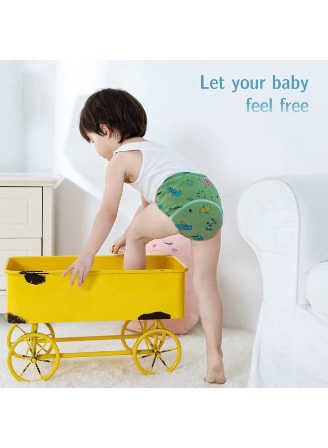 Max Shape Baby Boys Training Pants Underwear, Toddler Boys Potty Pee Training Underwear 6 Pack (Blue, 4T) - Image 2