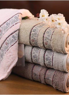 100% pure cotton towel set, high-quality cotton with distinctive delicate embroidery