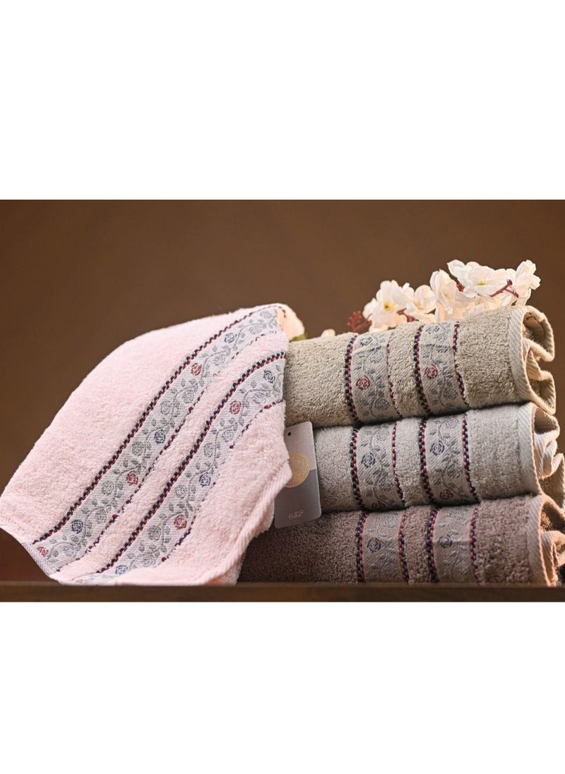 Generic - 100% pure cotton towel set, high-quality cotton with distinctive delicate embroidery - Image 1