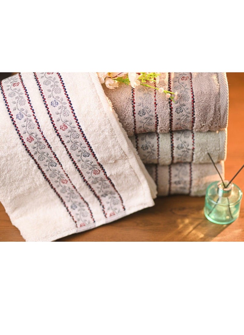 Generic - 100% pure cotton towel set, high-quality cotton with distinctive delicate embroidery - Image 1