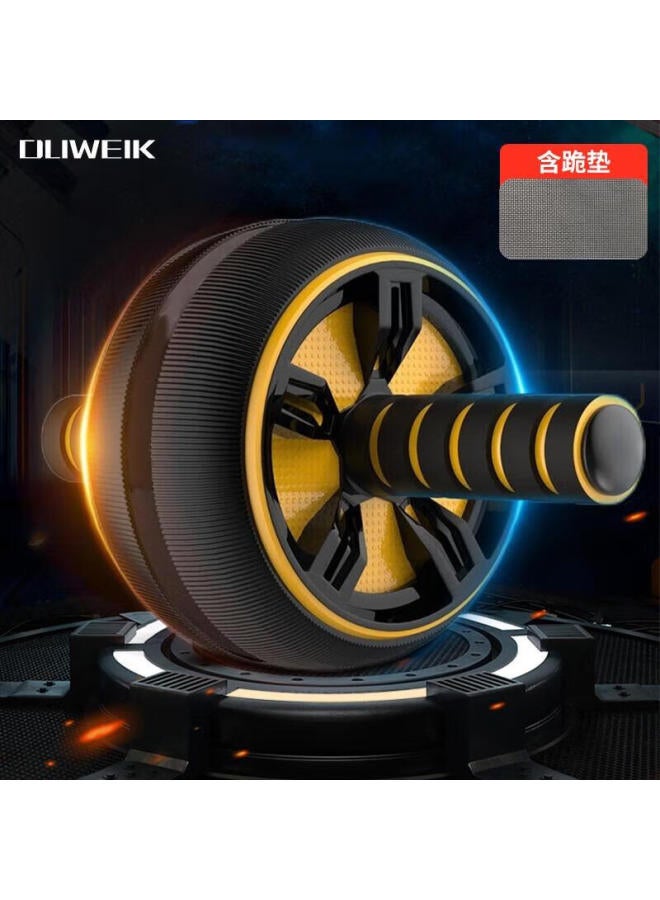 Duweike Abdominal Wheel Core Training Equipment For Men And Women, Home Fitness Device Without Rebound, Includes Kneeling Pad, Black And Yellow