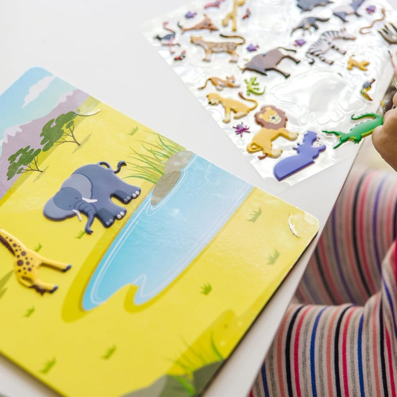 Melissa & Doug Fold-and-Go Safari Scenes Puffy Sticker Playset (42 Stickers) - Image 4