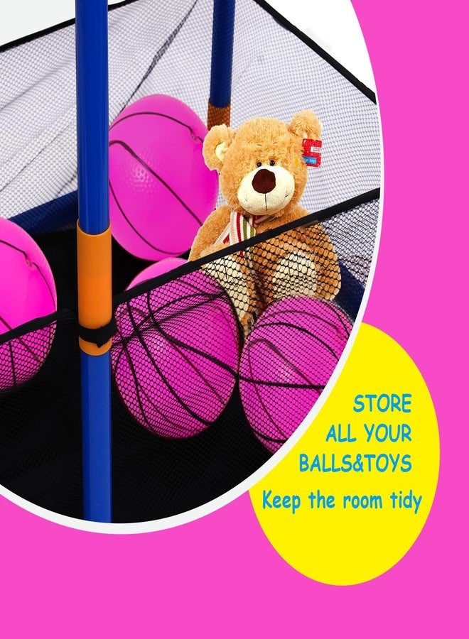 Nattork Arcade Basketball Game Set with 4 Balls and Hoop, Kids Basketball Hoop Indoor Outdoor Sports Toy Gifts for Kids Boys Girls 3-8 Years Old, Air Pump Included, Ideal for Gifts - Image 3