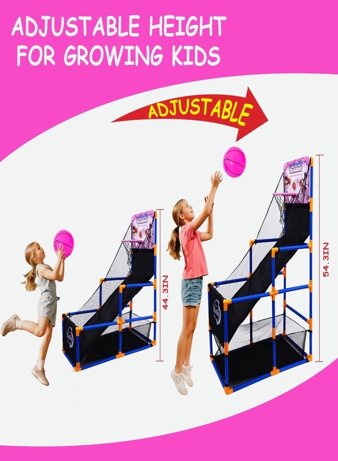 Nattork Arcade Basketball Game Set with 4 Balls and Hoop, Kids Basketball Hoop Indoor Outdoor Sports Toy Gifts for Kids Boys Girls 3-8 Years Old, Air Pump Included, Ideal for Gifts - Image 5