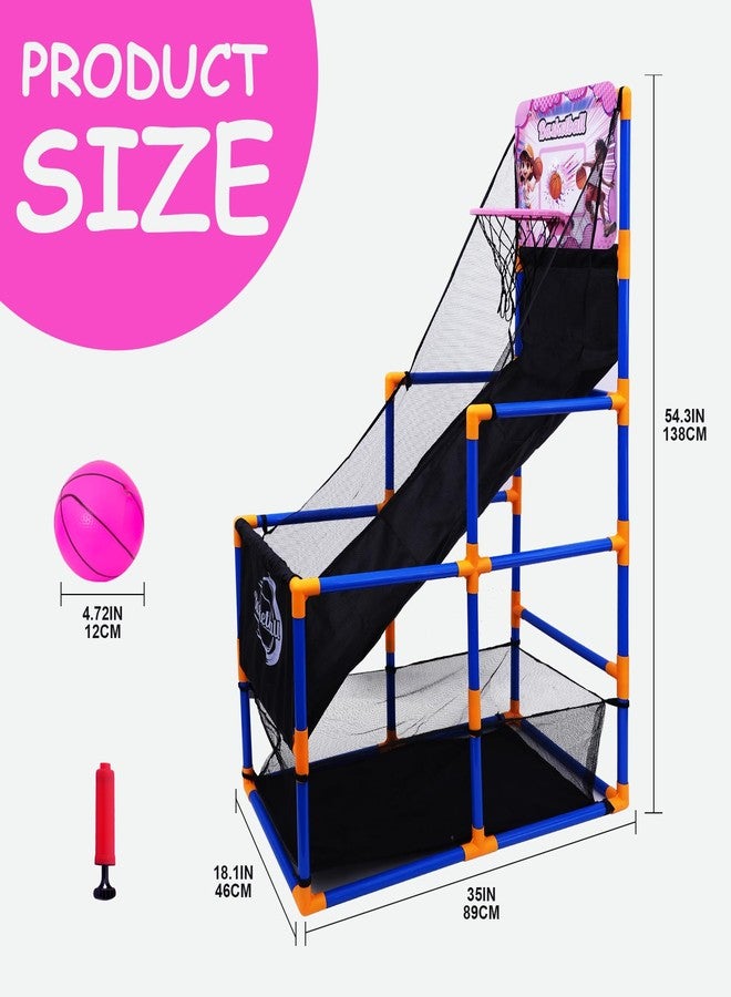 Nattork Arcade Basketball Game Set with 4 Balls and Hoop, Kids Basketball Hoop Indoor Outdoor Sports Toy Gifts for Kids Boys Girls 3-8 Years Old, Air Pump Included, Ideal for Gifts - Image 4