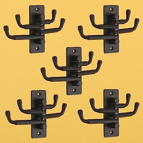 iSTAR Flexible 4 Pin Stainless Steel Hooks Cloth Hanger Wall Hook Door Robe Hooks for Hanging Keys,Clothes,Towel Steel Hook (Pack of 5) - Image 1