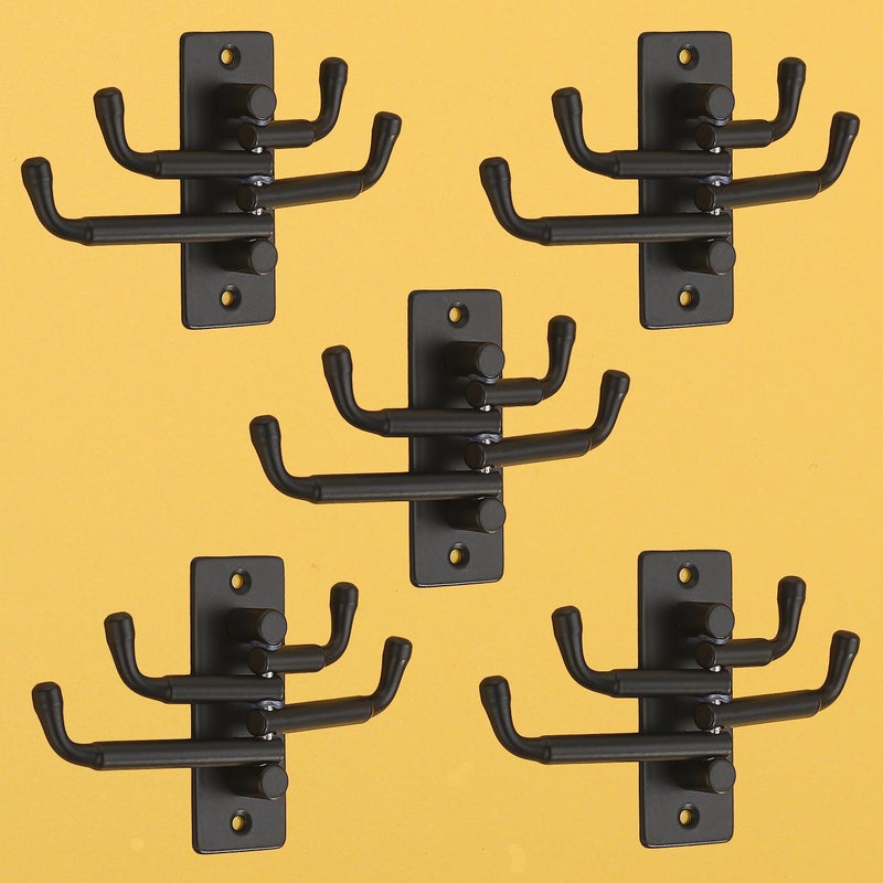 iSTAR Flexible 4 Pin Stainless Steel Hooks Cloth Hanger Wall Hook Door Robe Hooks for Hanging Keys,Clothes,Towel Steel Hook (Pack of 5) - Image 3