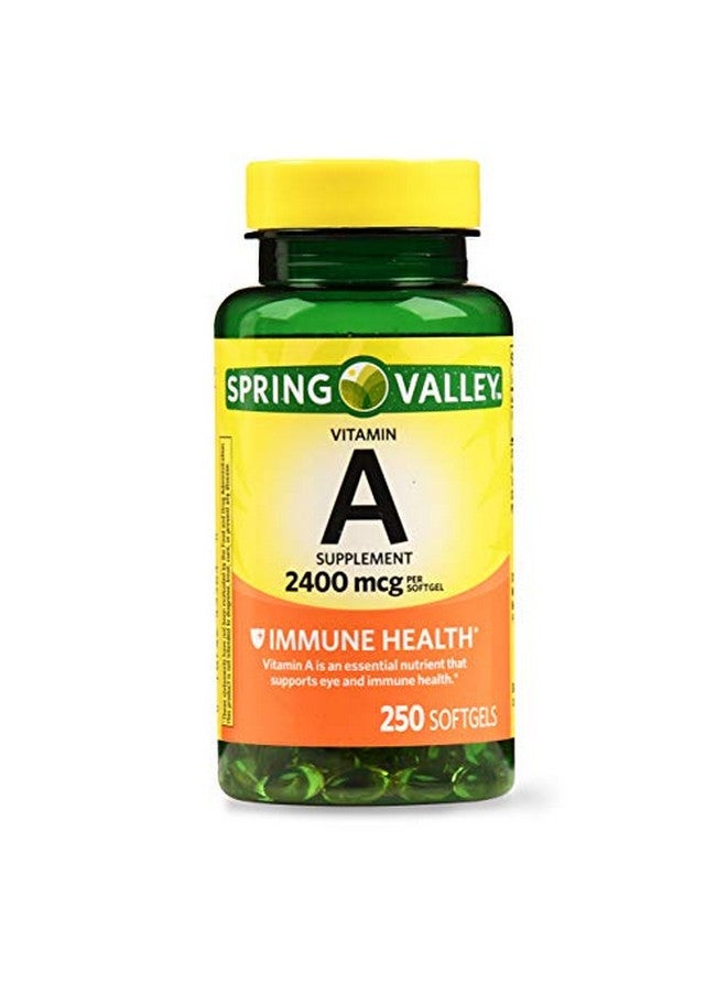 SPRING VALLEY كبسولات فيتامين أ 2400 ميكروغرام 250 عدداً - Image 1