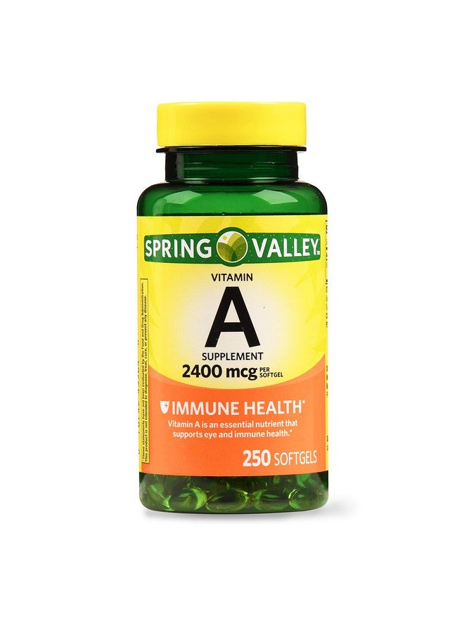 SPRING VALLEY كبسولات فيتامين أ 2400 ميكروغرام 250 عدداً - Image 2