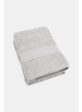 bebe 2 Pc Bath Towel, Grey  - Image 1