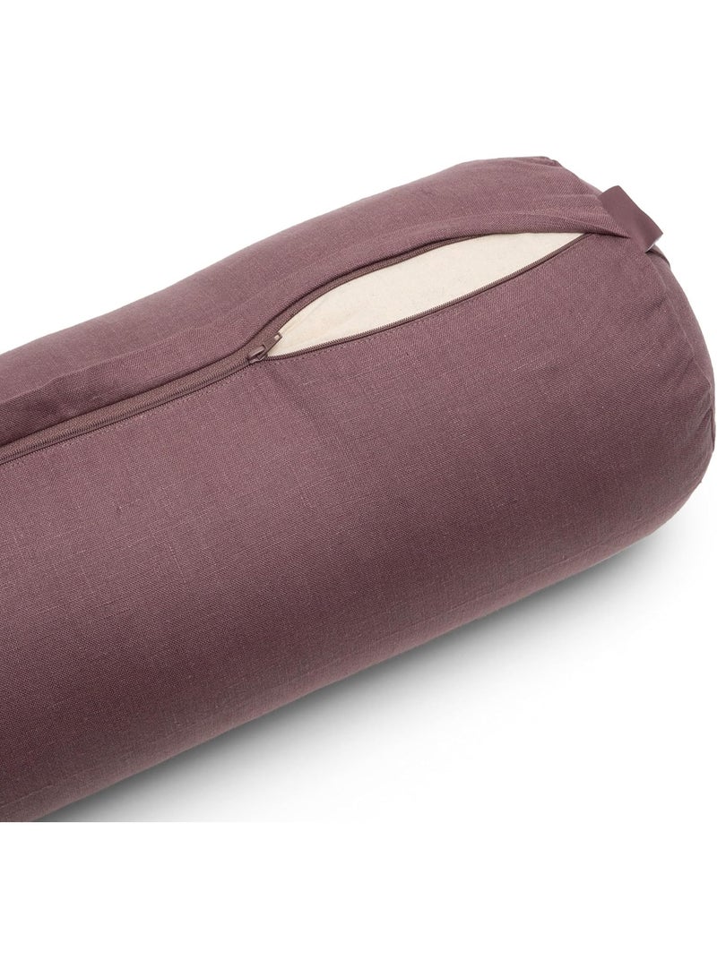 HALFMOON Yoga Bolster Pillow for Meditation and Support - Cylindrical Yoga Cushion with Carry Handle 100% Cotton - Image 2