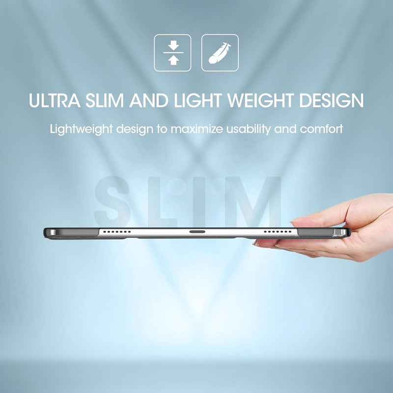 Procases For Galaxy Tab A9 Plus 11 Inch 2023 Case, Slim Stand Hard Back Shell Protective Smart Cover Case For 11" Galaxy Tab A9+ Plus 2023 Sm-X210/X215/X216/X218-Black - Image 5