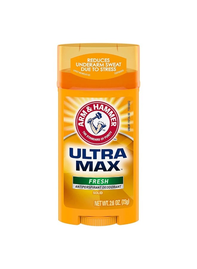 Arm & Hammer Ultramax Solid 48H Antiperspirant Deodorant Stick Powder, Fresh 73G - Image 5