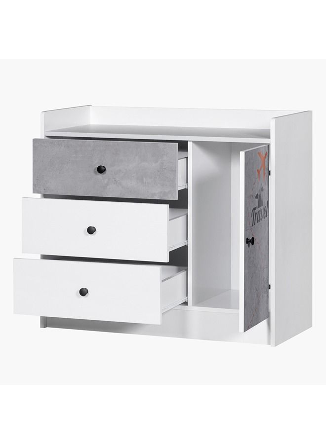 Home Box City 3-Drawer 1-Door Kids' Dresser Without Mirror 40x78x88 cm - Image 4