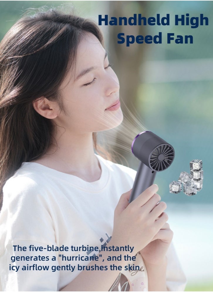 Lullaxx Lullaxx Hand Fan - Ultra Power Pocket Fan, Unique Sleek Design, Mini Handheld Fan with 5 Speeds, Lanyard, USB Rechargeable Portable Fan for Travel,Women,Men, Mini Fan Game Changer  - Image 5