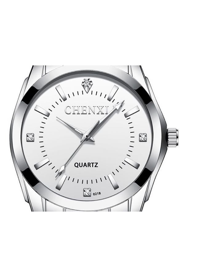 شينيكسي ساعة كلاسيكية للرجال فضي/أبيض - Image 4