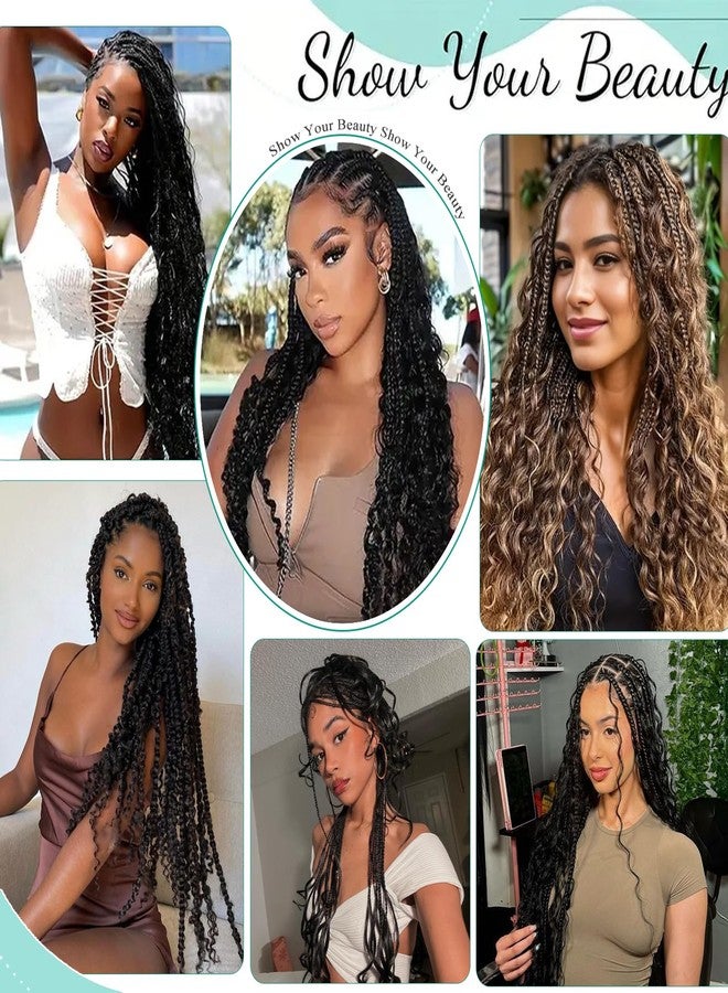 ISTGIFT Boho Hair for Braiding Mix Synthetic Human Braiding Hair, 18 Inch Deep Wave Bundles Boho Braids, 2 Bundles Packs Bulk Curly Bohemian Hair Extensions (T4/30, 18 Inch) - Image 3