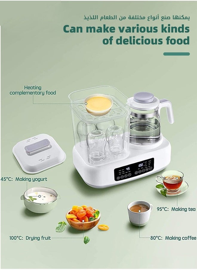 Beauenty Baby Bottle Sterilizer and Dryer, Multifunctional Bottles Warmer, Electric Steamer, Heater&Thaw for Formula Breastmilk, 72H Keep Warm with Smart Temperature Control Auto Shut-Off BPA Free  - Image 4