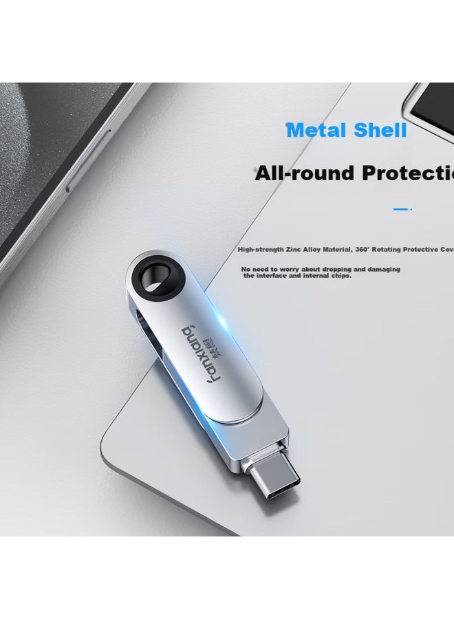 fanxiang Fanxiang 64Gb Lightning And Type-C Dual-Port Apple Usb Flash Drive, Official Mfi Certified, Usb3.2 Android And Apple Data Transfer F385, Compatible With Iphone 15 - Image 4