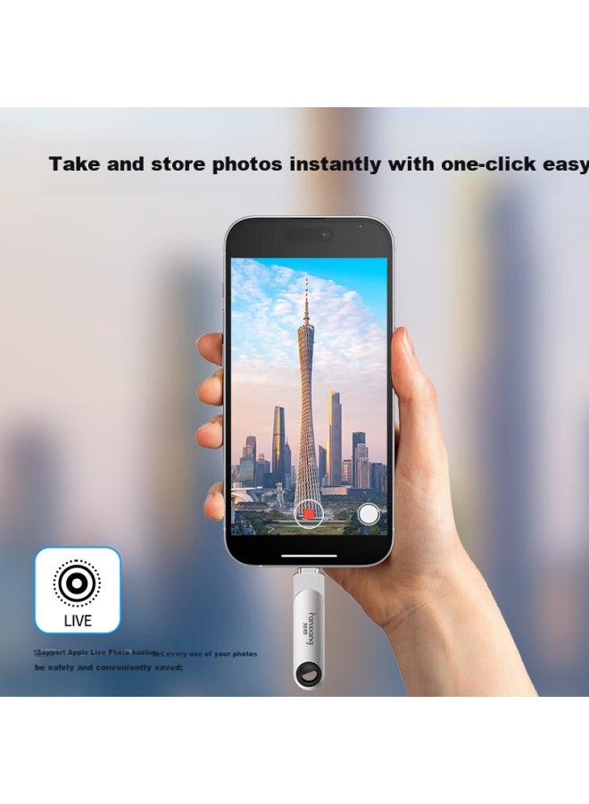 fanxiang Fanxiang 64Gb Lightning And Type-C Dual-Port Apple Usb Flash Drive, Official Mfi Certified, Usb3.2 Android And Apple Data Transfer F385, Compatible With Iphone 15 - Image 2