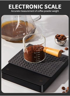 UNUNS Pour Over Coffee Maker Set Includes 600ml Coffee Kettle, Manual Coffee Grinder, Coffee Scale，Coffee Dripper & Glass Server with 100 Pcs Paper Filter for Pour Over Coffee  - Image 4