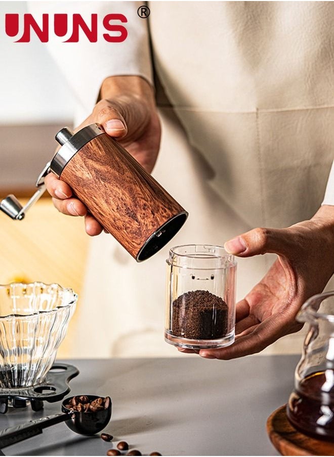 UNUNS - Pour Over Coffee Maker Set Includes 600ml Coffee Kettle, Manual Coffee Grinder, Coffee Scale，Coffee Dripper & Glass Server with 100 Pcs Paper Filter for Pour Over Coffee - Image 1