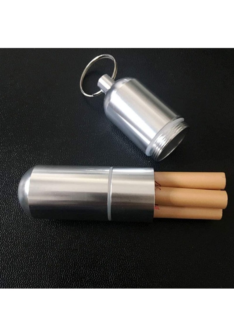 Excefore Cigarettes Pocket Case,Premium Cigarette Tubes Round Cigarette Box Portable Toothpick Holder with Key Chain for Car Travelling Outdoor Smokers - Image 3