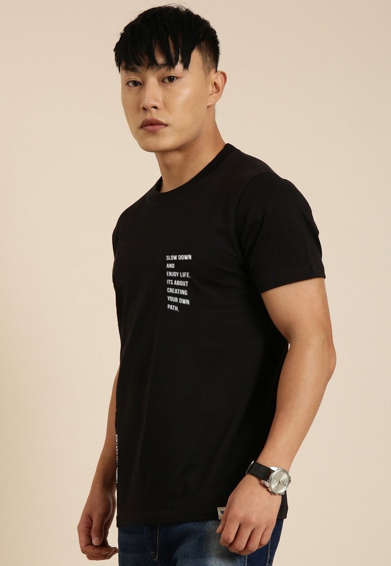 Joven Black Oversized T-Shirt for Men - Image 4