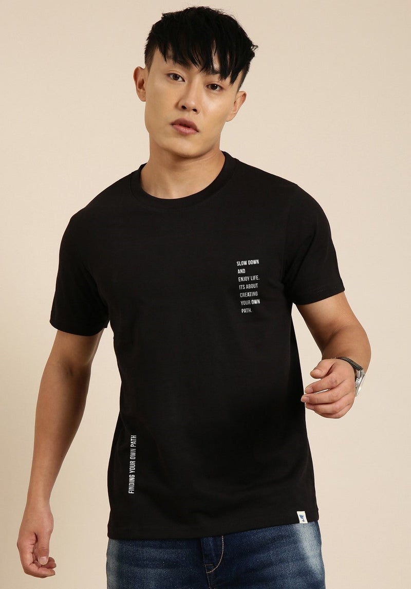 Joven Black Oversized T-Shirt for Men - Image 1