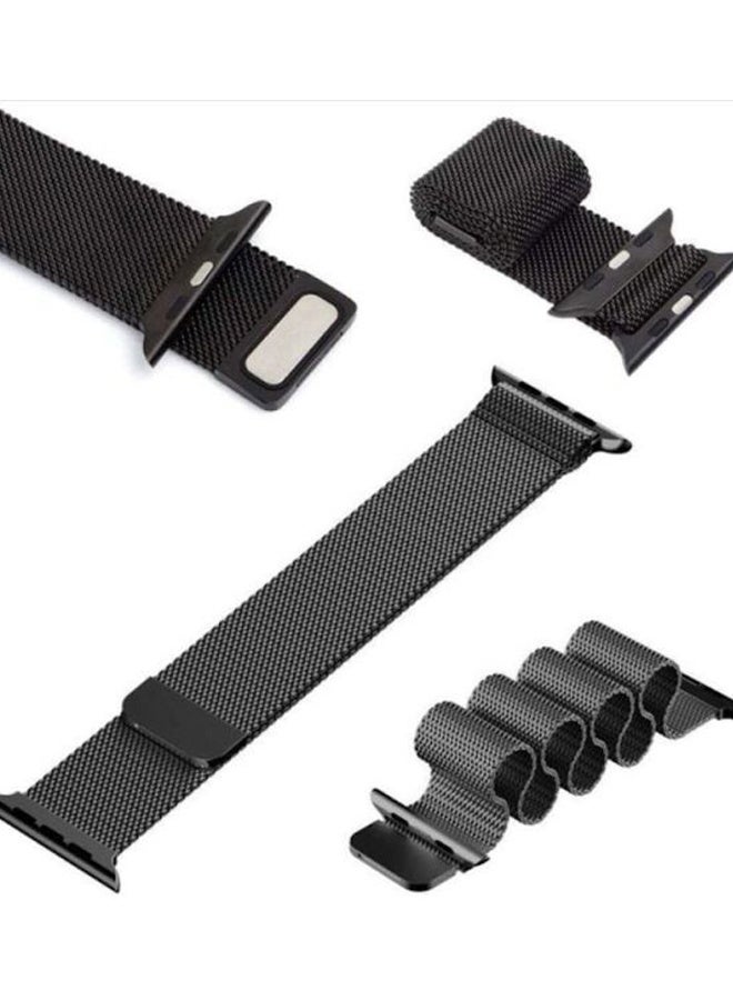 NIBEMINENT Magnetic Stainless Steel Band For Apple Watch 38/40/41mm Black  - Image 3