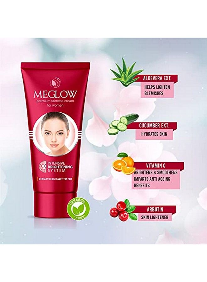 MEGLOW Fairness Cream For Women (1) 50G & Women'S Fairness Facewash (2)70G Each For Flawless Fairnes Combo Pack Of 3 - Image 3
