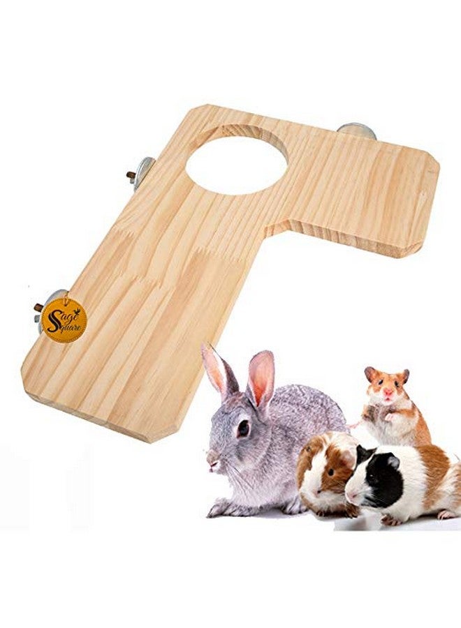 سايج سكوير منصة خشبية طبيعية من Sage Square مقاس 9.5 بوصة × 12.5 بوصة - ملحق قفص متعدد الاستخدامات للطيور والهامستر والفئران والأرانب وخنازير غينيا، متعة تفاعلية وإثراء طبيعي، صناعة عالية الجودة. - Image 1