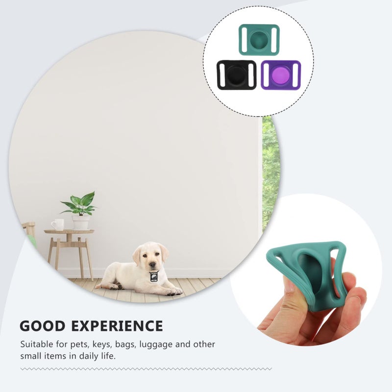 غطاء حامل AirTag Loop 3 قطع غطاء واقي مضاد للخدش أزرق - Image 4