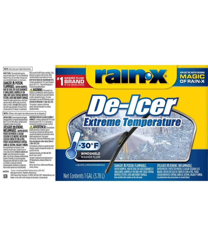 Rain-X -30°F Extreme Temperature De-Icer Windshield Washer Fluid - 1 Gallon - Image 3