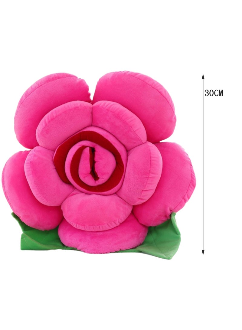 30 CM Cute Simulation Flower Plush Toy Versatile Soft Stuffed Doll For Girls And Boys All Ages Gift (Rose Red) - Image 2