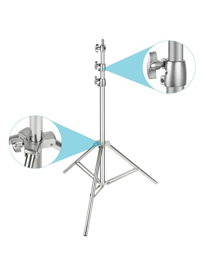 Neewer 2PCS Light Stand Kit, 79"/200cm Stainless Steel Heavy Duty Tripod Stand with 1/4" to 3/8" Adapter for Studio Softbox, Monolight, Reflector - Image 4