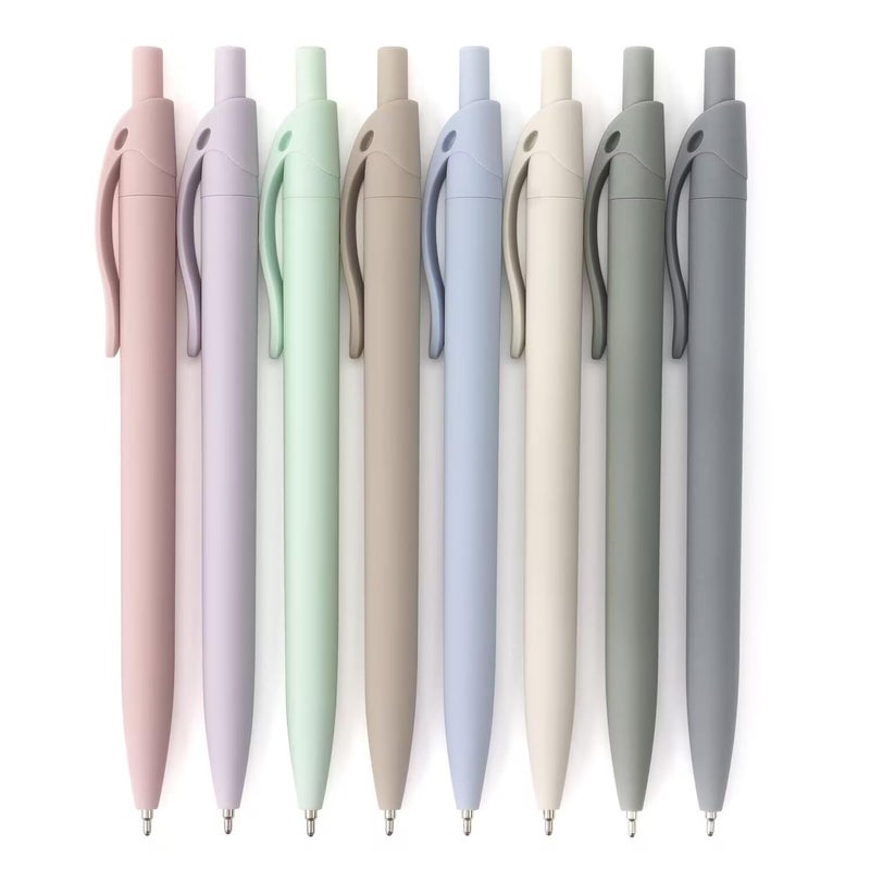 Bribobo 8-Pack Retractable Ballpoint Pens, Smooth Writing, Black Ink, Comfortable Grip, Ideal for Office, School & Everyday Use - Image 1