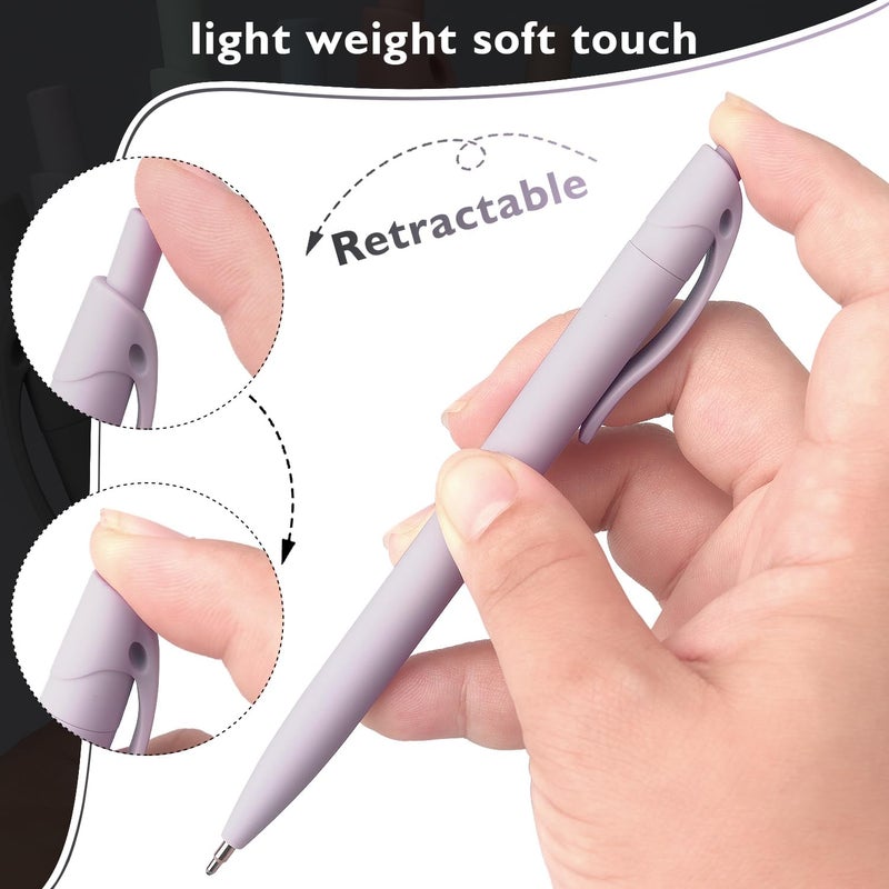 Bribobo 8-Pack Retractable Ballpoint Pens, Smooth Writing, Black Ink, Comfortable Grip, Ideal for Office, School & Everyday Use - Image 3