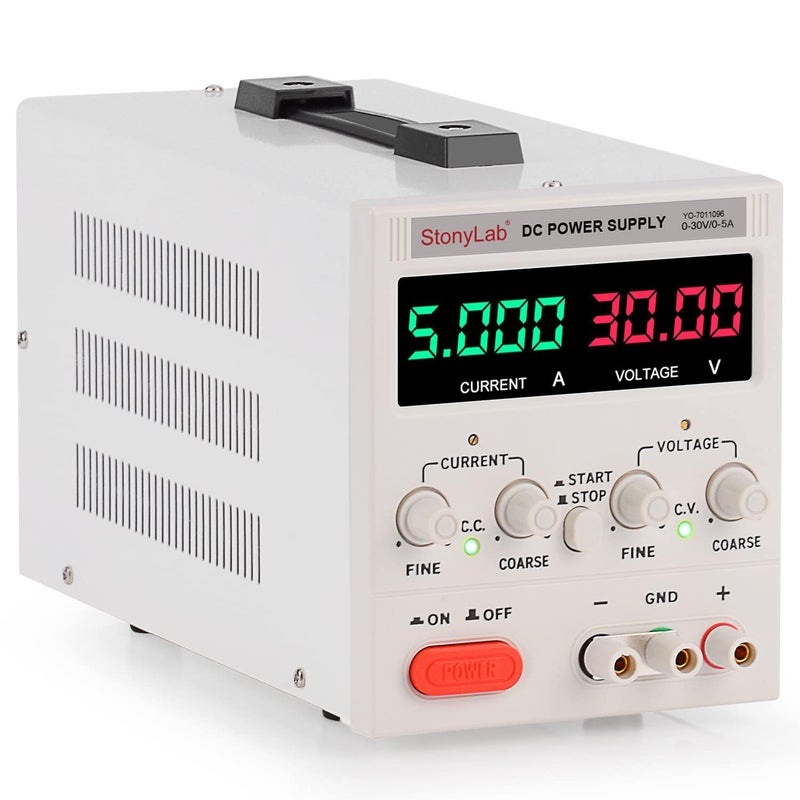 stonylab Digital DC Power Supply, 30V/5A Adjustable Single Output Switch Mode Regulated DC Power Supply with 1 mA Resolution for Bench Test Laboratory Research - Image 1