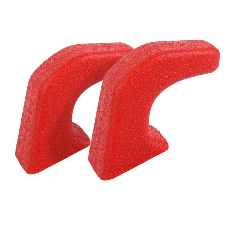 JWWY Bumper Tow Hook Covers Tow Trailer Hitch Receiver Cover Towing Hitch Rubber Sleeve Protector Cover Trim Fit for 2007-2026+Jeep Wrangler JL Gladiator JT 4XE JK Exterior Accessories 2pcs Red - Image 1
