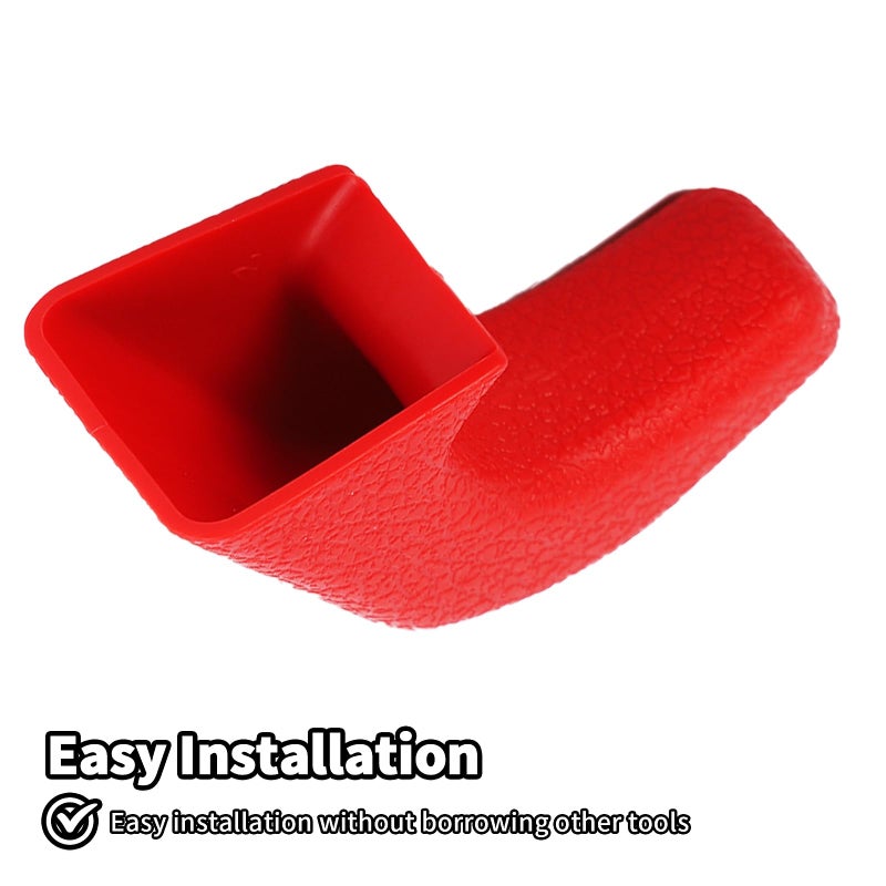 JWWY Bumper Tow Hook Covers Tow Trailer Hitch Receiver Cover Towing Hitch Rubber Sleeve Protector Cover Trim Fit for 2007-2026+Jeep Wrangler JL Gladiator JT 4XE JK Exterior Accessories 2pcs Red - Image 4